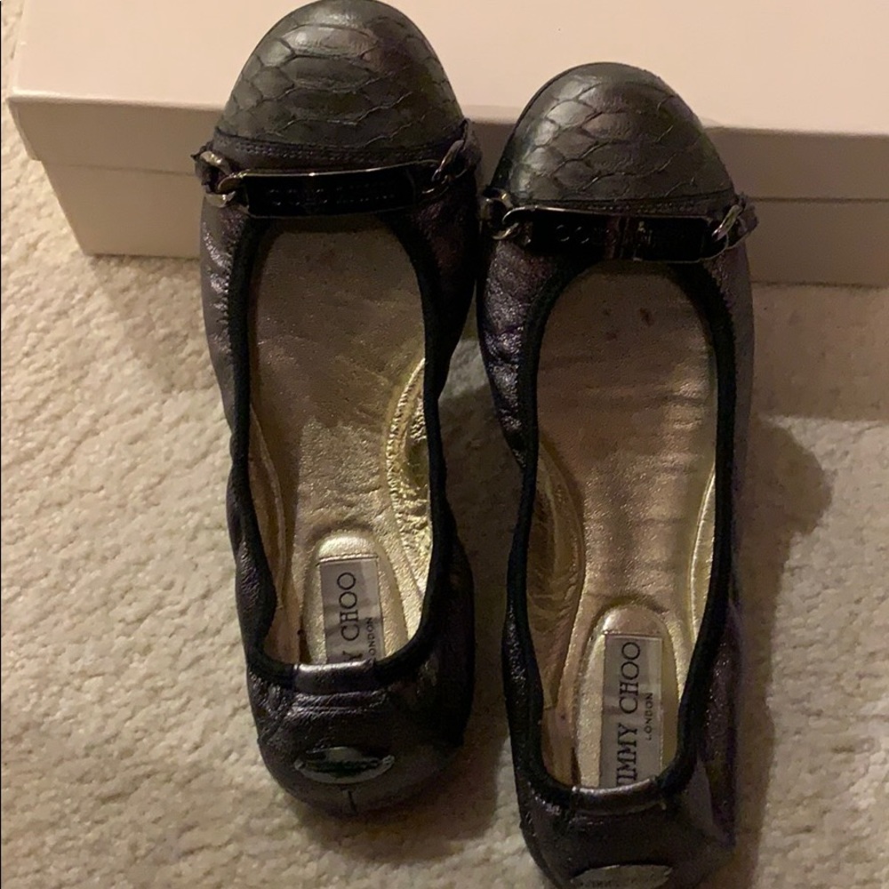 Jimmy Choo Metallic flats